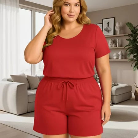 Conjunto Feminino Crepe Dunas Plus Size