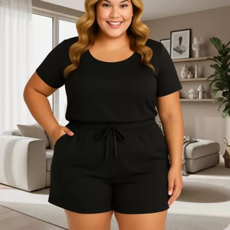 Conjunto Feminino Crepe Dunas Plus Size