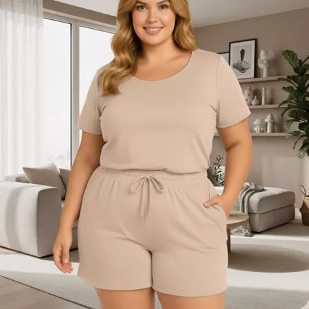 Conjunto Feminino Crepe Dunas Plus Size