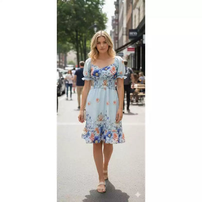 Vestido Midi Feminino Estampado Floral com Bojo