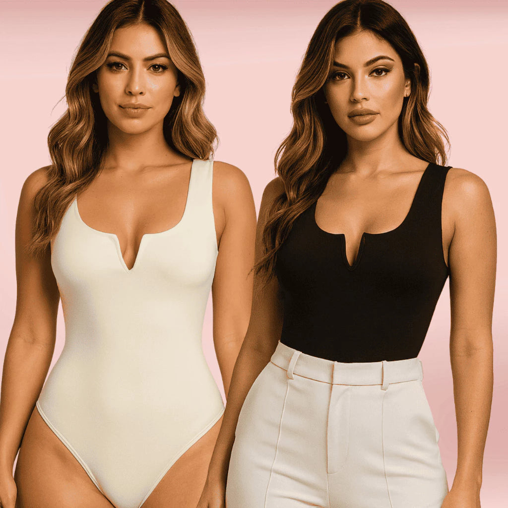 Body Feminino Regata Decote V em Suplex Premium