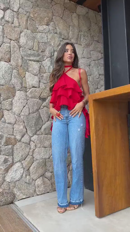 Blusa Feminina Bata de Verão com 3 Babados – Luxo, Leveza e Elegância