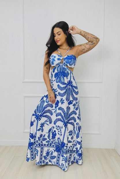 Vestido Longo Isabela Grécia – Elegância Clássica e Sofisticação