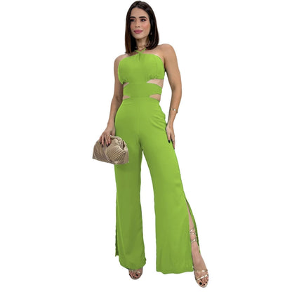 Macacão Pantalona Feminino Longo Soltinho com Bojo